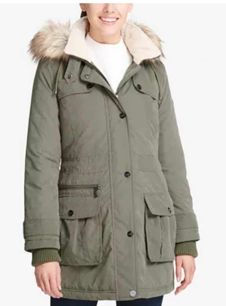 DKNY Lined Anorak Coat